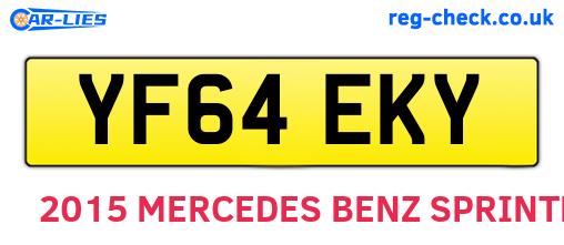 YF64EKY are the vehicle registration plates.