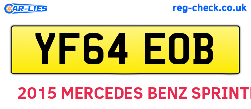 YF64EOB are the vehicle registration plates.