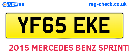 YF65EKE are the vehicle registration plates.