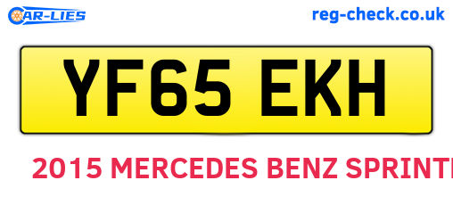 YF65EKH are the vehicle registration plates.
