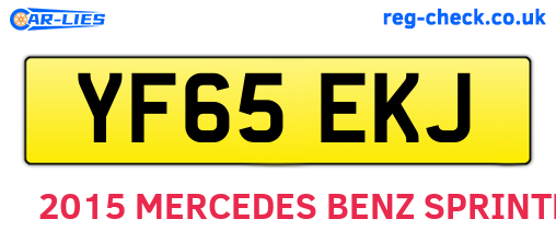 YF65EKJ are the vehicle registration plates.