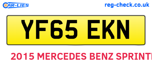 YF65EKN are the vehicle registration plates.