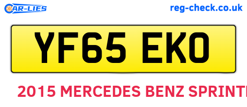YF65EKO are the vehicle registration plates.