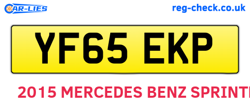 YF65EKP are the vehicle registration plates.