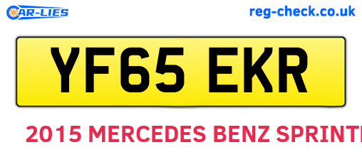 YF65EKR are the vehicle registration plates.