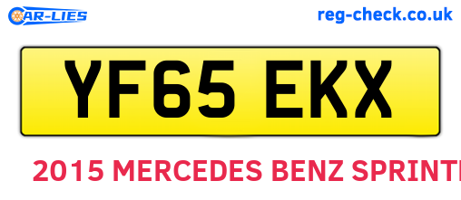 YF65EKX are the vehicle registration plates.