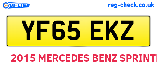 YF65EKZ are the vehicle registration plates.