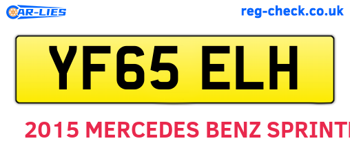YF65ELH are the vehicle registration plates.