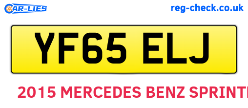YF65ELJ are the vehicle registration plates.