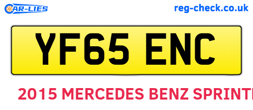 YF65ENC are the vehicle registration plates.