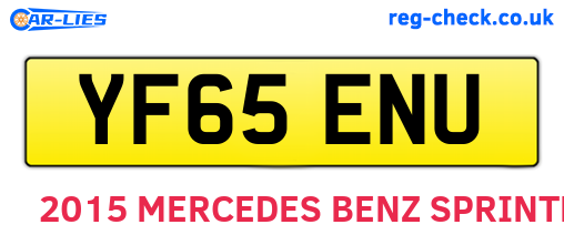 YF65ENU are the vehicle registration plates.
