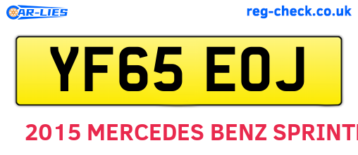 YF65EOJ are the vehicle registration plates.