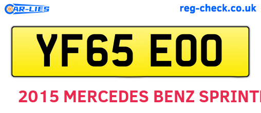 YF65EOO are the vehicle registration plates.