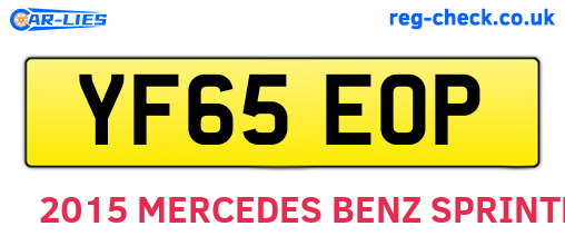 YF65EOP are the vehicle registration plates.
