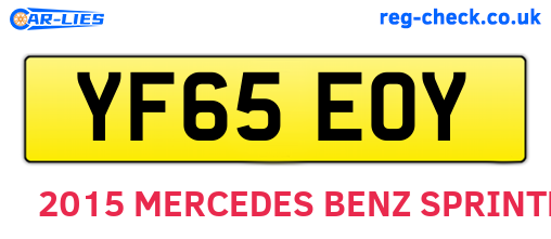 YF65EOY are the vehicle registration plates.