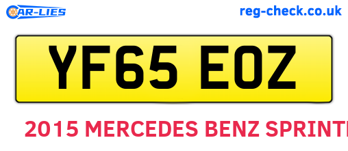 YF65EOZ are the vehicle registration plates.