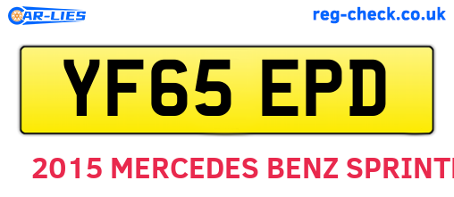 YF65EPD are the vehicle registration plates.