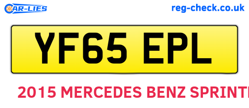 YF65EPL are the vehicle registration plates.