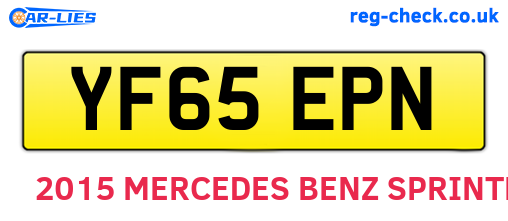 YF65EPN are the vehicle registration plates.