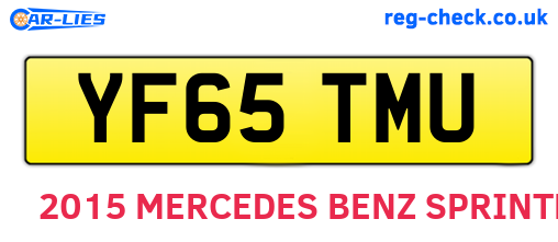 YF65TMU are the vehicle registration plates.