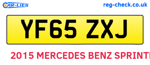 YF65ZXJ are the vehicle registration plates.