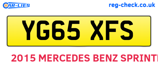 YG65XFS are the vehicle registration plates.