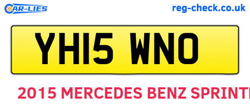 YH15WNO are the vehicle registration plates.