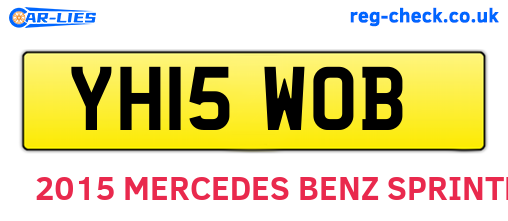 YH15WOB are the vehicle registration plates.