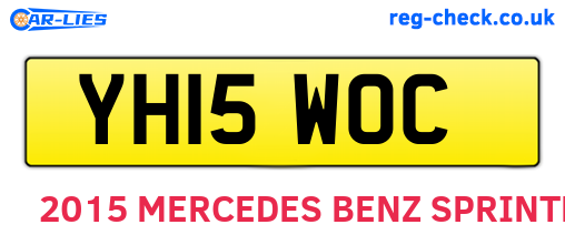 YH15WOC are the vehicle registration plates.