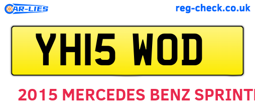 YH15WOD are the vehicle registration plates.