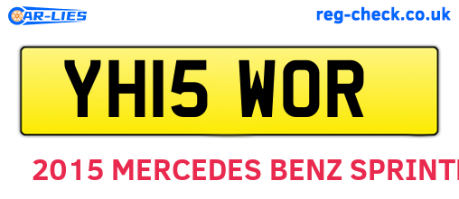 YH15WOR are the vehicle registration plates.