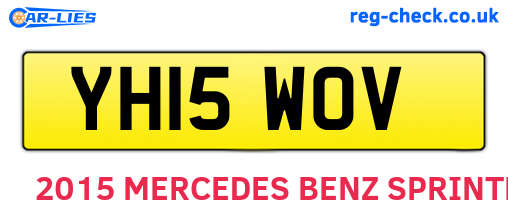 YH15WOV are the vehicle registration plates.