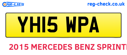 YH15WPA are the vehicle registration plates.