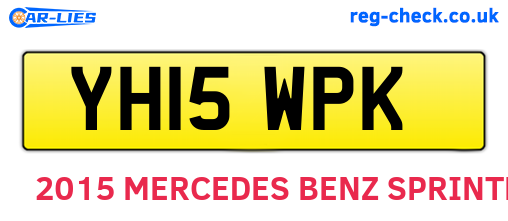 YH15WPK are the vehicle registration plates.