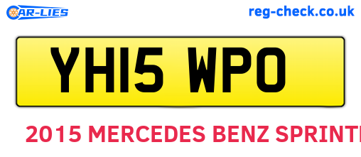 YH15WPO are the vehicle registration plates.