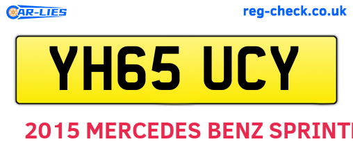 YH65UCY are the vehicle registration plates.