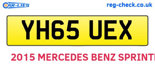 YH65UEX are the vehicle registration plates.