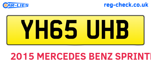 YH65UHB are the vehicle registration plates.