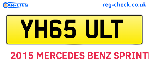YH65ULT are the vehicle registration plates.