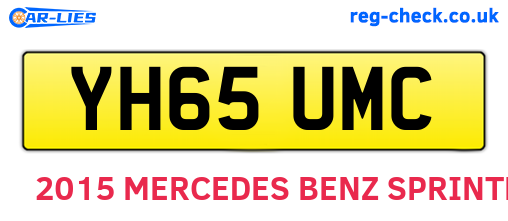 YH65UMC are the vehicle registration plates.
