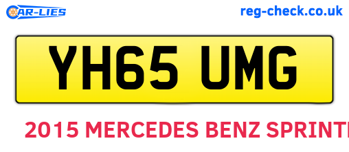 YH65UMG are the vehicle registration plates.