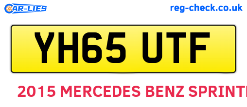 YH65UTF are the vehicle registration plates.