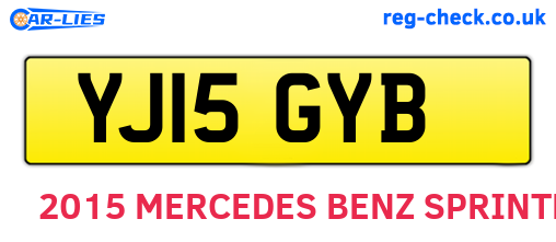 YJ15GYB are the vehicle registration plates.