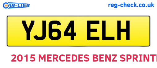YJ64ELH are the vehicle registration plates.