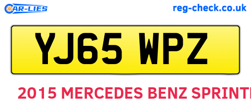 YJ65WPZ are the vehicle registration plates.