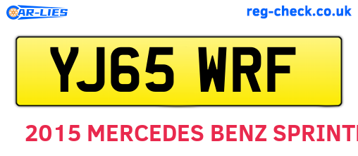 YJ65WRF are the vehicle registration plates.