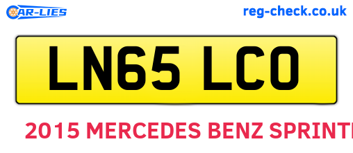 LN65LCO are the vehicle registration plates.