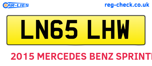LN65LHW are the vehicle registration plates.