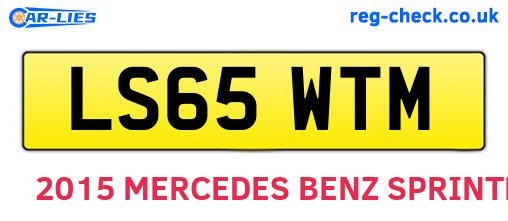 LS65WTM are the vehicle registration plates.