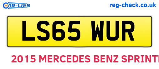 LS65WUR are the vehicle registration plates.